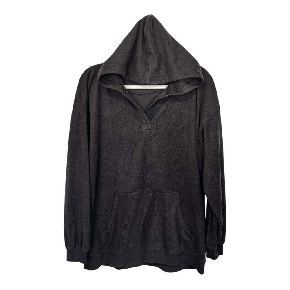 Aerie | Slouchy Oversized Sherpa Hooded V neck Hoodie S